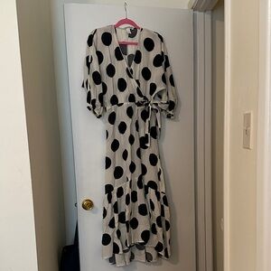 H&M Black Polka Dot Maxi Dress
